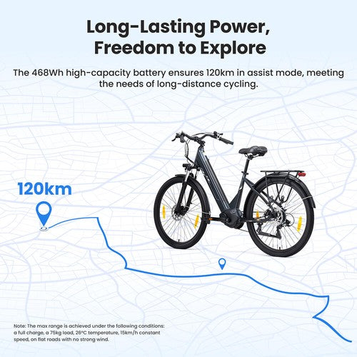 Vélo électrique Touroll Urbano 3, moteur central 250 W Vélo électrique Touroll Urbano 3, moteur central 250 W